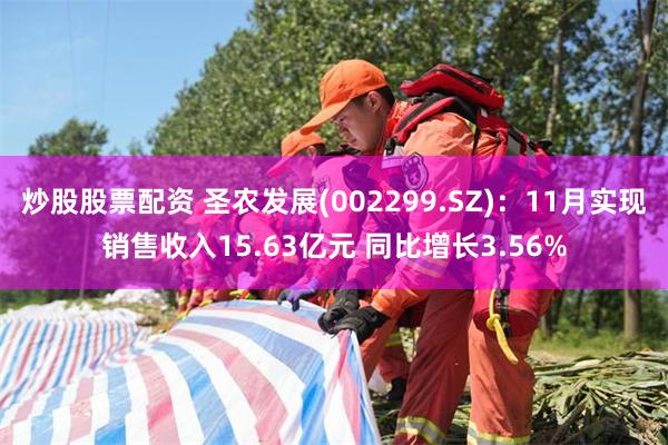 炒股股票配资 圣农发展(002299.SZ)：11月实现销售收入15.63亿元 同比增长3.56%