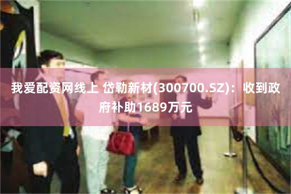 我爱配资网线上 岱勒新材(300700.SZ)：收到政府补助1689万元