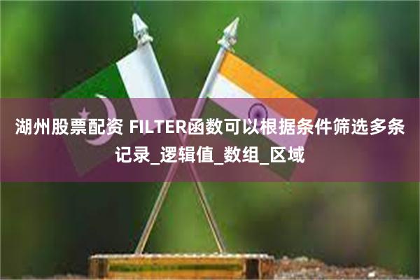 湖州股票配资 FILTER函数可以根据条件筛选多条记录_逻辑值_数组_区域