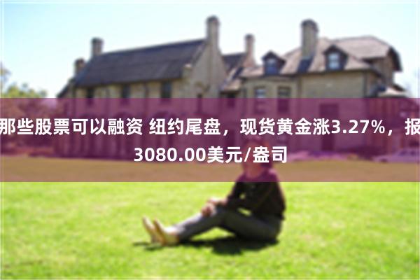 那些股票可以融资 纽约尾盘，现货黄金涨3.27%，报3080.00美元/盎司