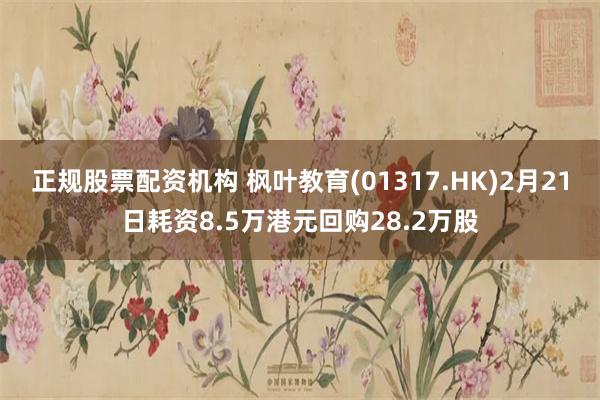 正规股票配资机构 枫叶教育(01317.HK)2月21日耗资8.5万港元回购28.2万股