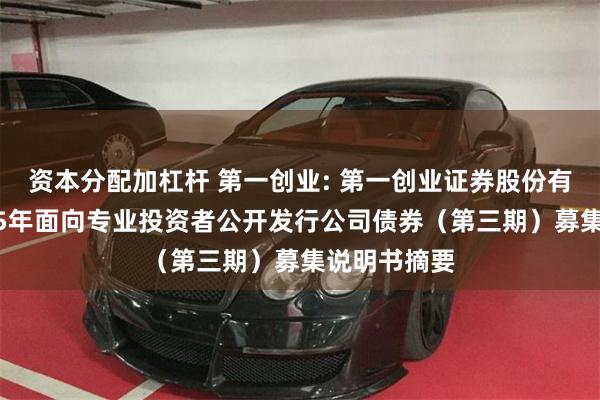 资本分配加杠杆 第一创业: 第一创业证券股份有限公司2025年面向专业投资者公开发行公司债券(第三期)募集说明书摘要